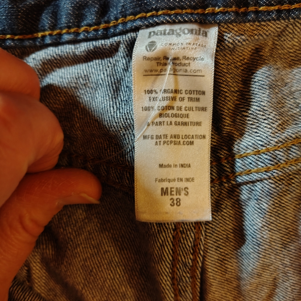 Patagonia Men's Organic Cotton Jeans-size 38 - Picture 10 of 12